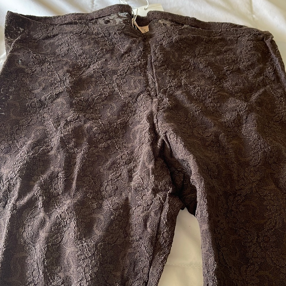 Chocolate lace leggings by Only Hearst size large